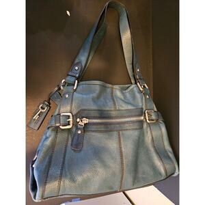 Fossil Vintage Green Leather Pocketbook Purse EUC